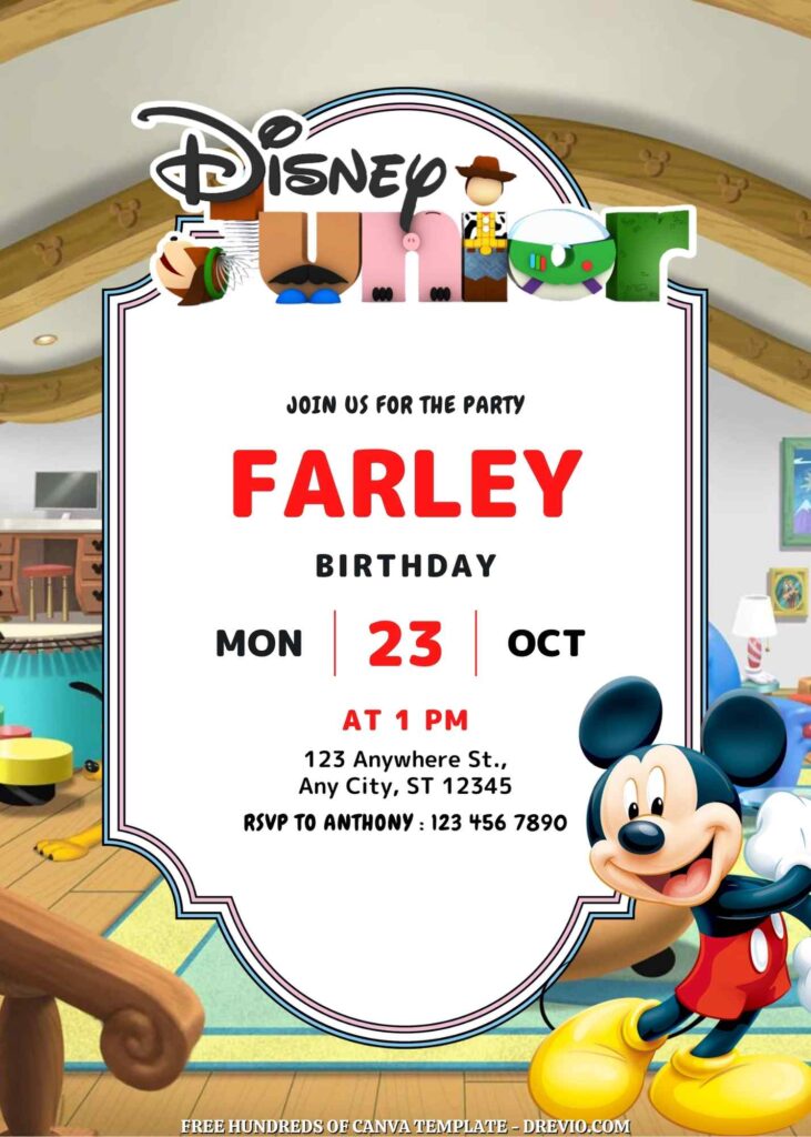 Free Disney Junior Birthday Invitations