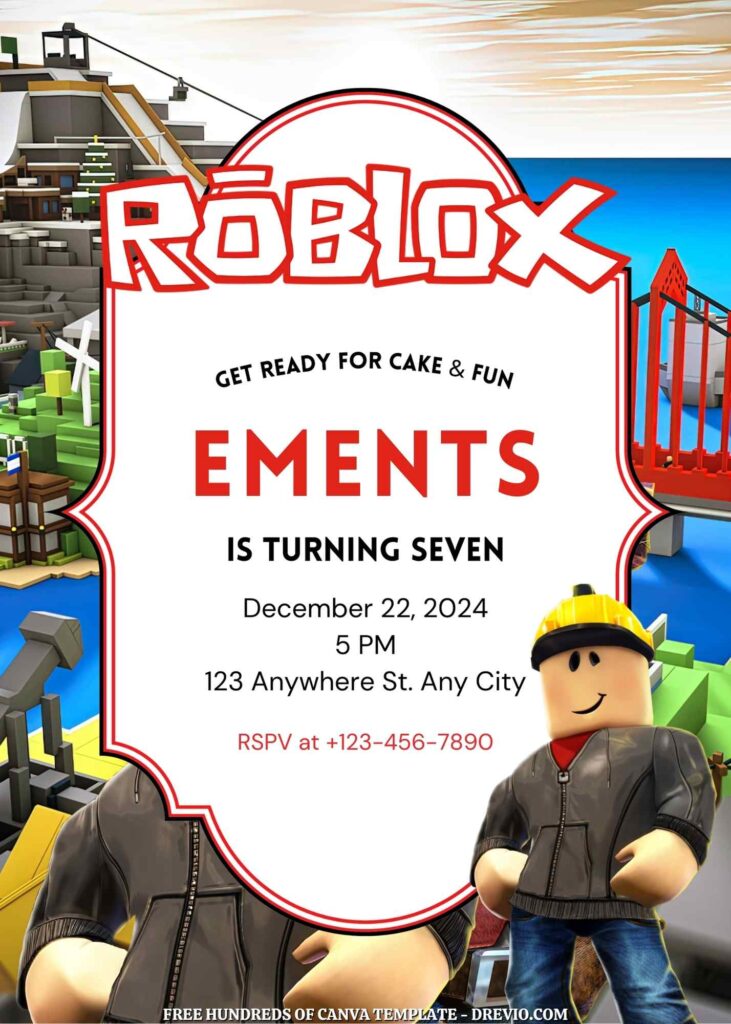 Free Roblox Birthday Invitations