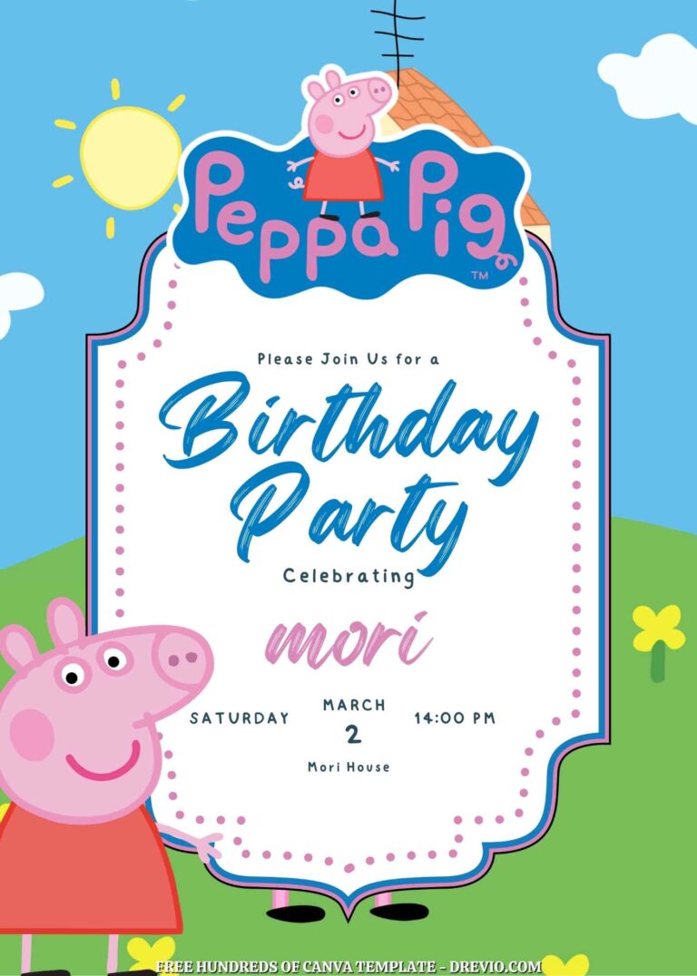 Free Peppa Pig Birthday Invitations