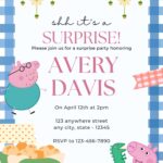 10+ Beautiful Peppa Pig Family Canva Birthday Invitation Templates