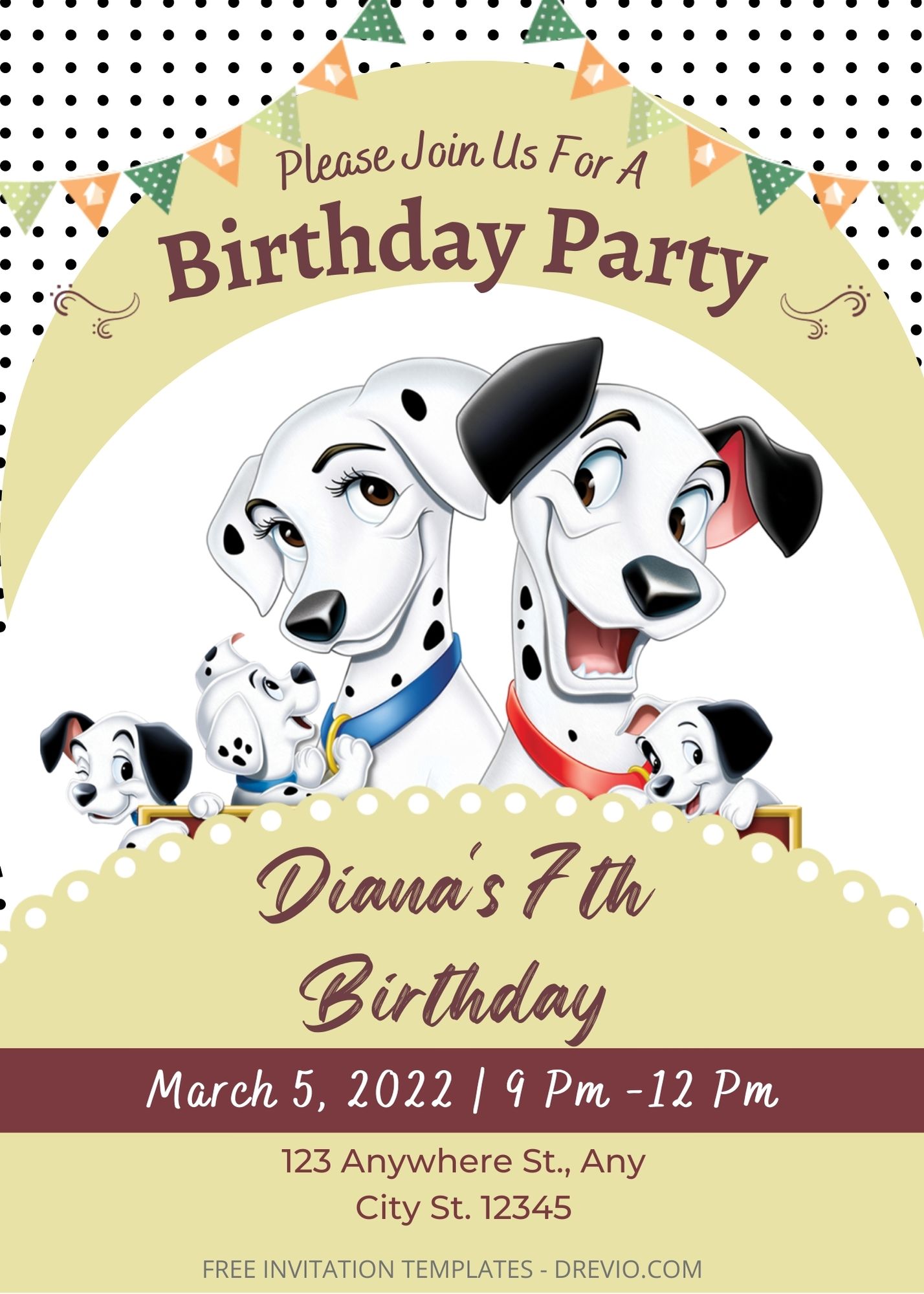 10+ Get Together 101 Dalmatians Birthday Invitation Templates