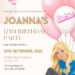 10+ Pink Barbie Party Canva Birthday Invitation Templates One