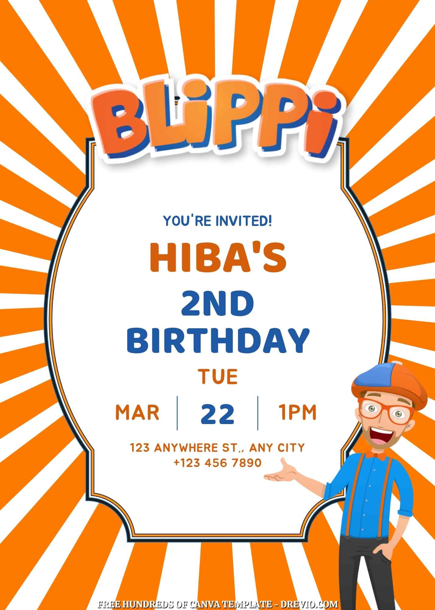 Free Blippi Birthday Invitations: 16+ Canva Templates for a Fun-Filled 2026 Party