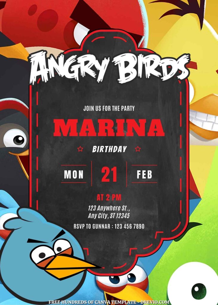 Free Angry Birds Birthday Invitations