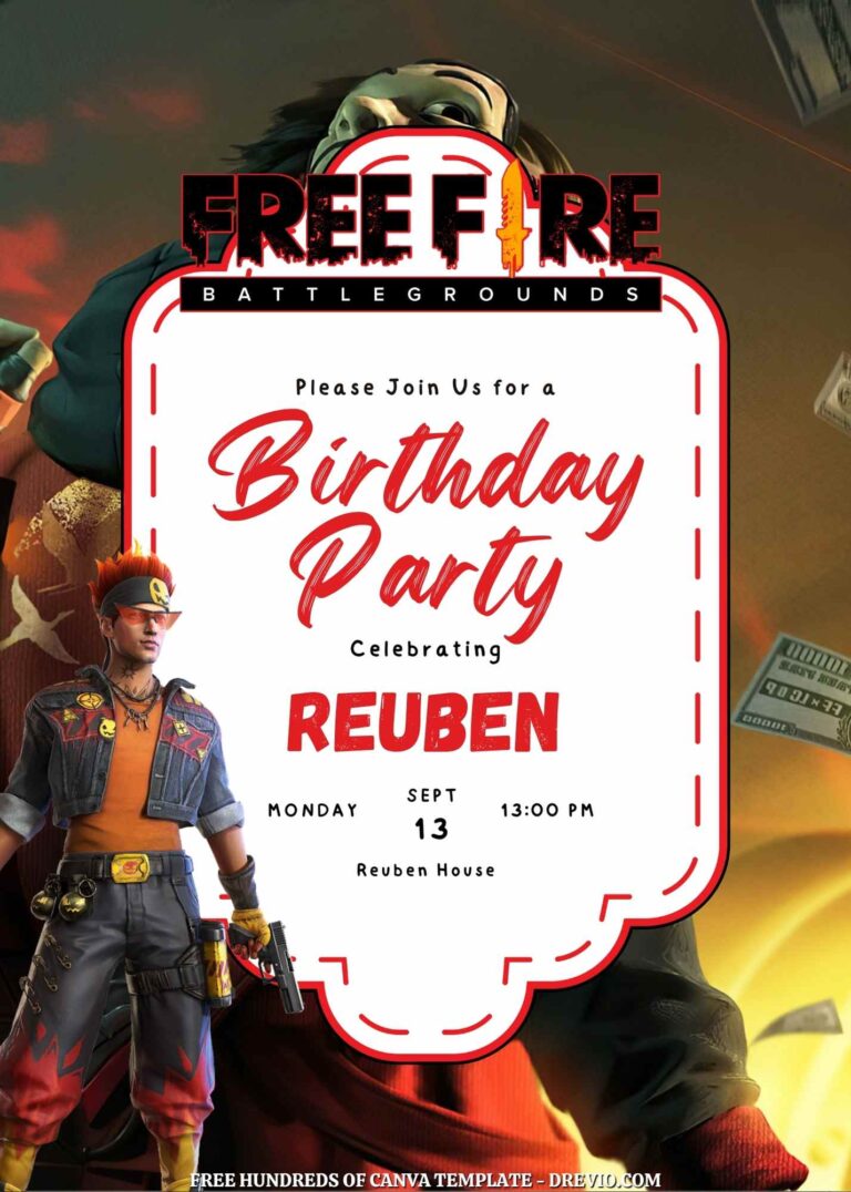 Free Free Fire Birthday Invitations