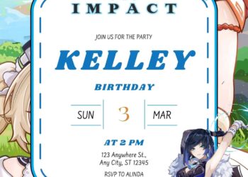 Free Genshin Impact Birthday Invitations