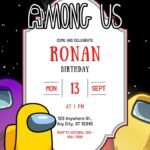 20+ Among Us Canva Birthday Invitation Templates