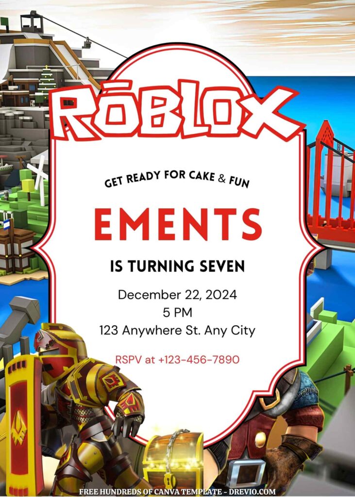 Free Roblox Birthday Invitations