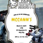 22+ War Robots Canva Birthday Invitation Templates