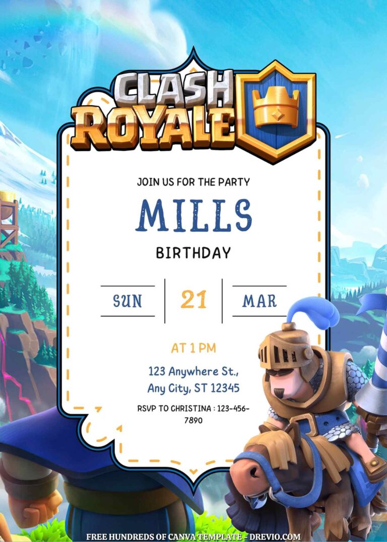 Free Clash Royal Birthday Invitations