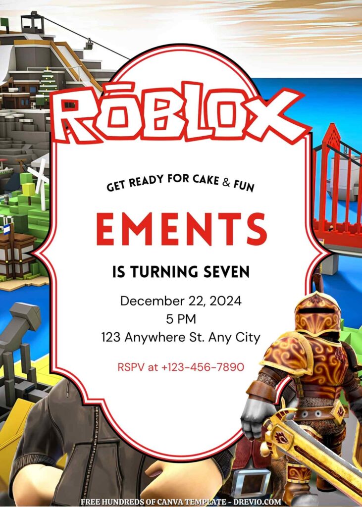 Free Roblox Birthday Invitations