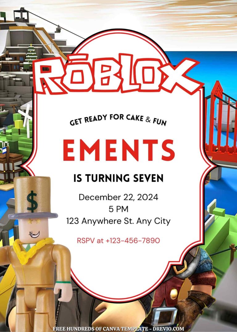 Free Roblox Birthday Invitations