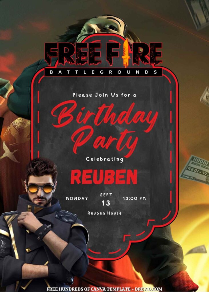 Free Free Fire Birthday Invitations