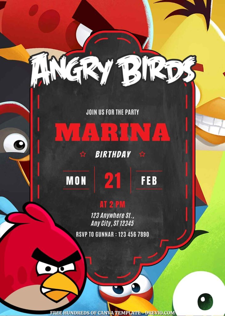 Free Angry Birds Birthday Invitations