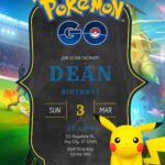 20+ Pokémon Go Canva Birthday Invitation Templates