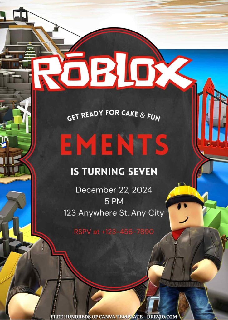 Free Roblox Birthday Invitations