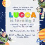 7+ Intergalactic Space Ranger Buzz Lightyear Canva Birthday Invitation