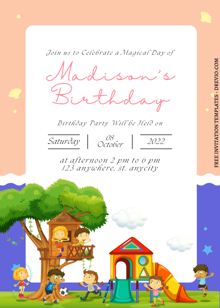 11+ Fun Party At The Park Canva Birthday Invitation Templates