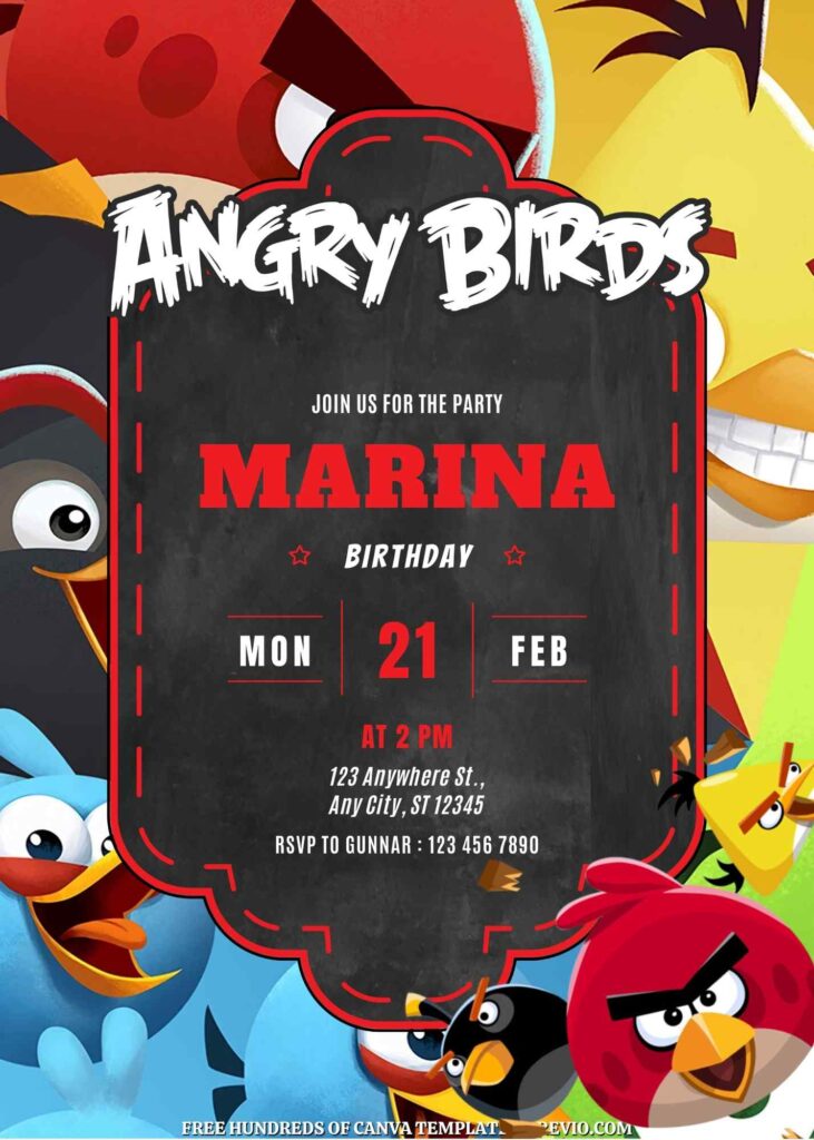Free Angry Birds Birthday Invitations