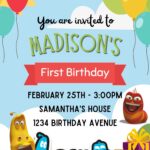 10+ Adorable Larva Island Canva Birthday Invitation Templates
