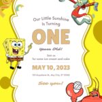 9+ Party With SpongeBob And Friends Canva Birthday Invitation Templates