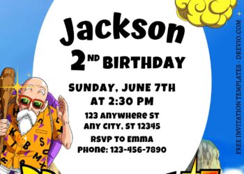 9+ Ultimate Dragonball Super Brolly Canva Birthday Invitation Templates with Baby Goku