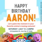 7+ Stomp & Roar Dino Ranch Canva Birthday Invitation Templates