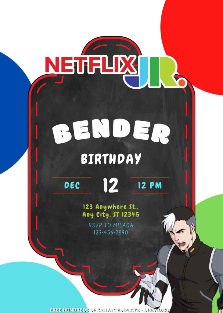 Free Netflix Jr Birthday Invitations