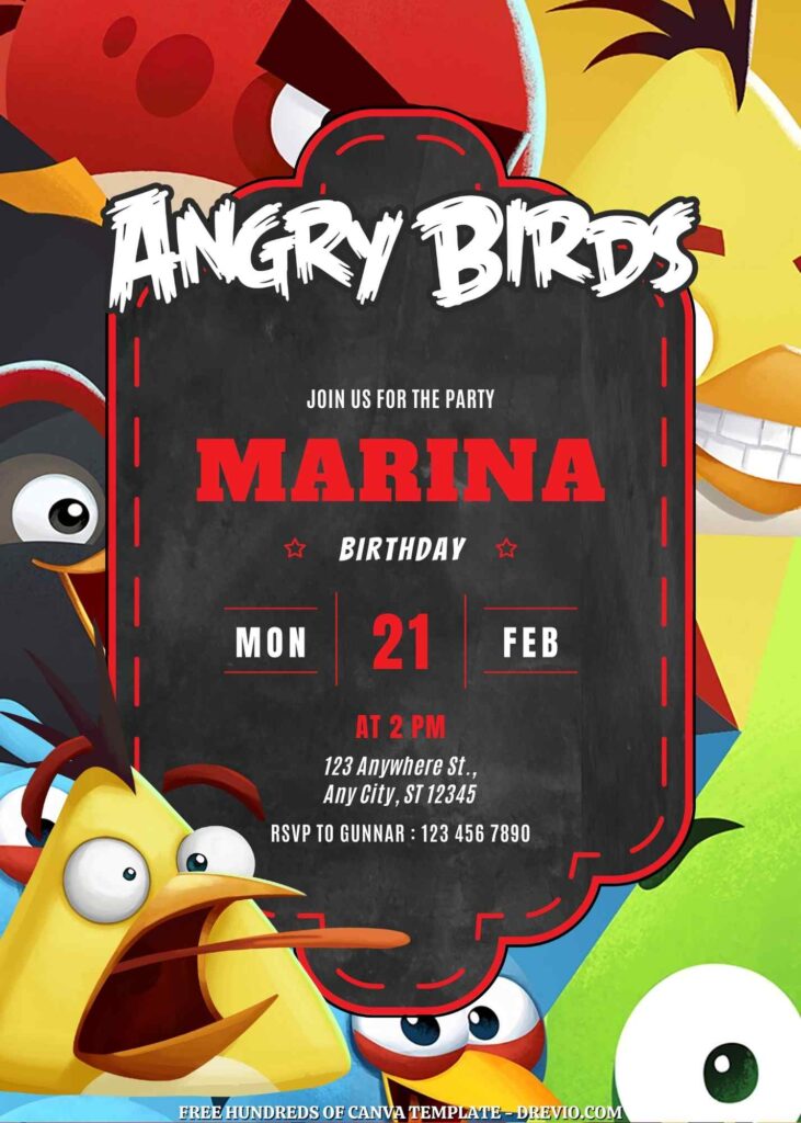 Free Angry Birds Birthday Invitations