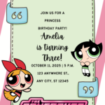 11+ Miraculous Powerpuff Girls Canva Birthday Invitation Templates