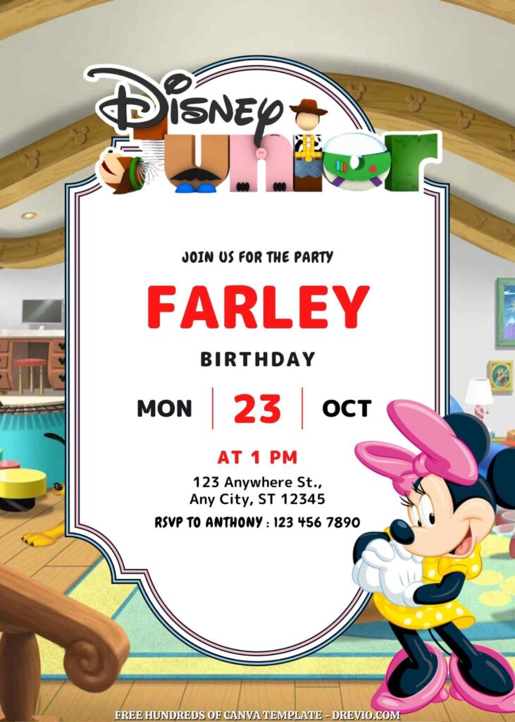 Free Disney Junior Birthday Invitations 