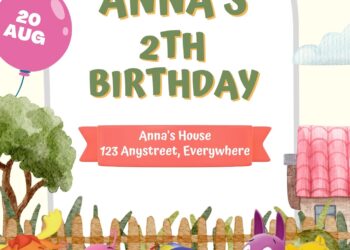 7+ Play With Backyardigans Canva Birthday Invitation Templates One