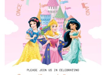 11+ Magical Disney Princess Castle Canva Birthday Invitation Templates with beautiful Princess Jasmine