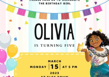 9+ Jolly Disney Encanto Canva Birthday Invitation Templates with bubbly Mirabel Madrilga