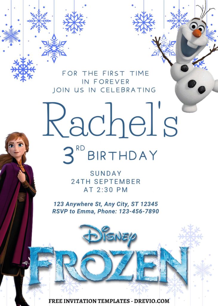 8 Frozen Canva Birthday Invitation Templates For All Ages