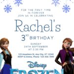 8+ Winter Princess Disney Frozen Canva Birthday Invitation Templates