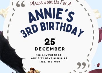 8+ How To Train Your Dragon Canva Birthday Invitation Templates One