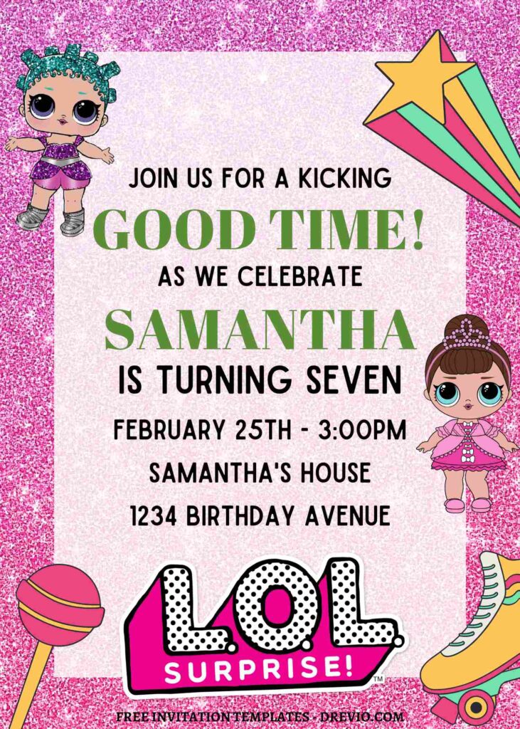 8 LOL Surprise Canva Birthday Invitation Templates