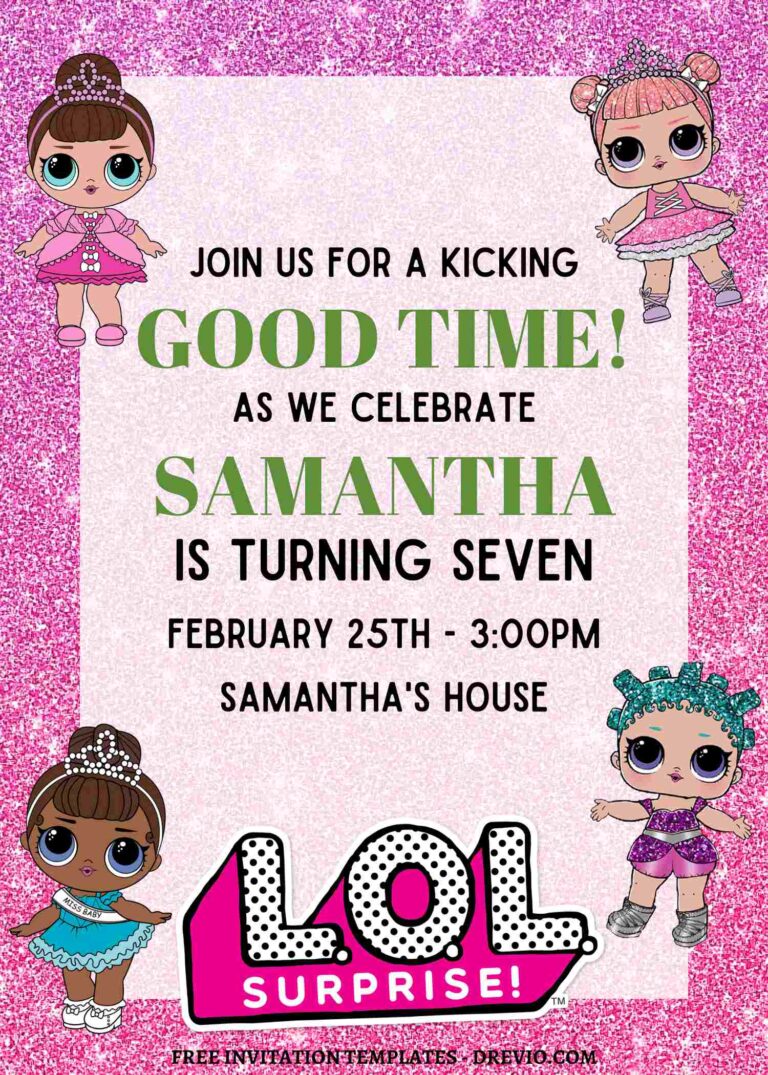 8+ Sparkling Glitter LOL Surprise Canva Birthday Invitation Templates