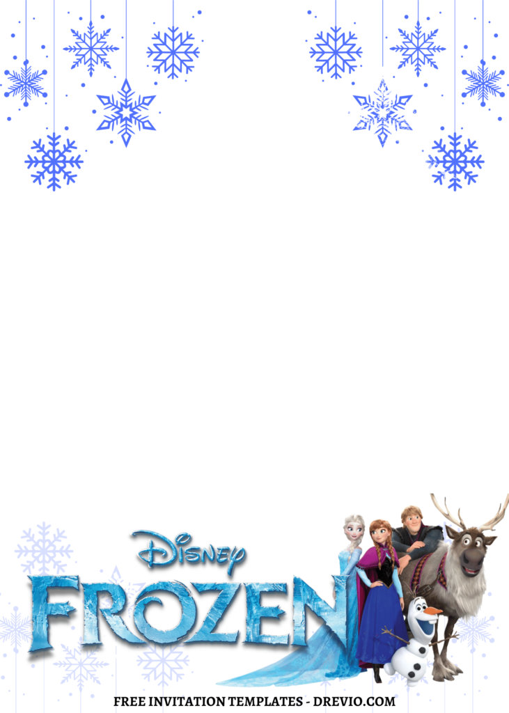 8 Lovely Frozen Canva Birthday Invitation Templates