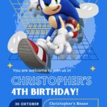 8+ Run With Sonic Canva Birthday Invitation Templates