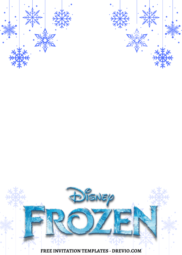 8Beautiful Frozen Canva Birthday Invitation Templates