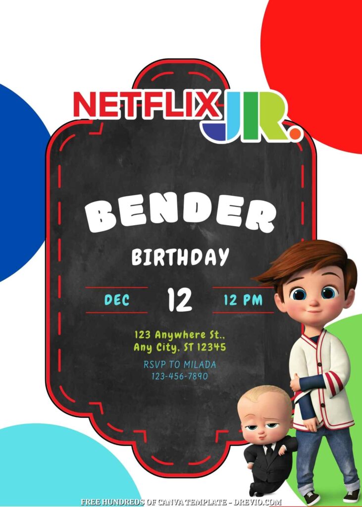 Free Netflix Jr Birthday Invitations