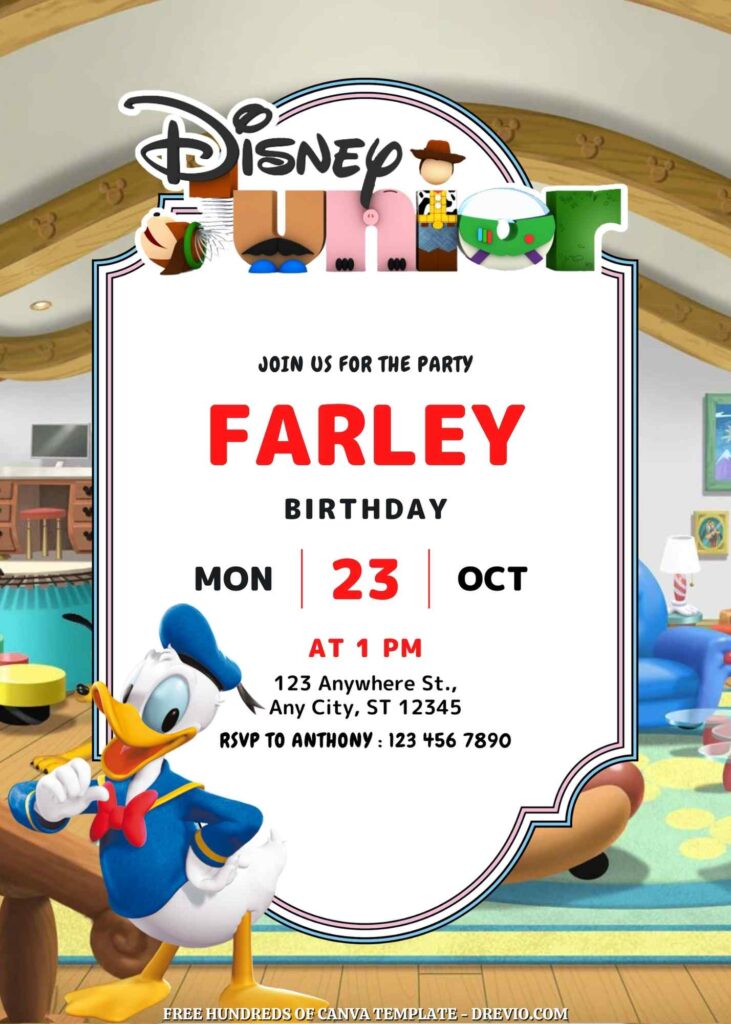 Free Disney Junior Birthday Invitations 