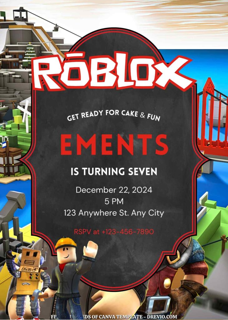 Free Roblox Birthday Invitations