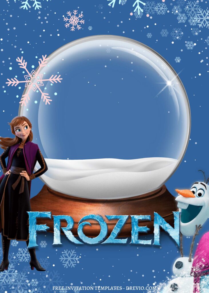 9 Free Snow Globe Frozen Canva Invitation Templates