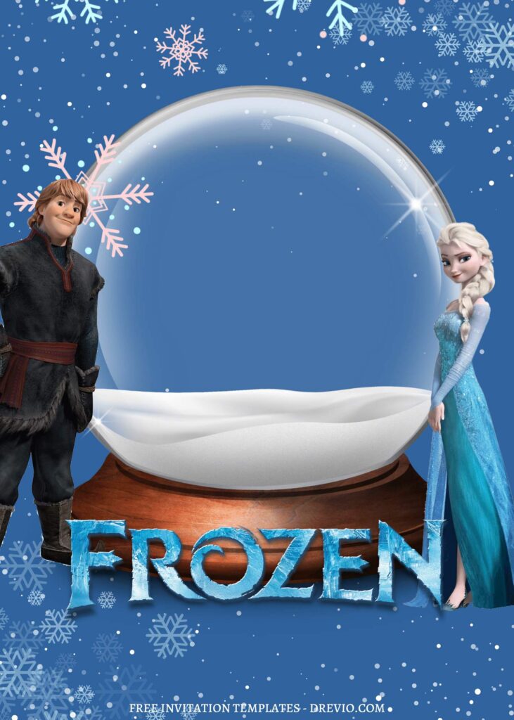 9 Gorgeous Snow Globe Frozen Canva Invitation Templates