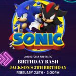 DIY Sonic The Hedgehog Party Invitation: 18+ Free Updated Canva Template (No Watermark)