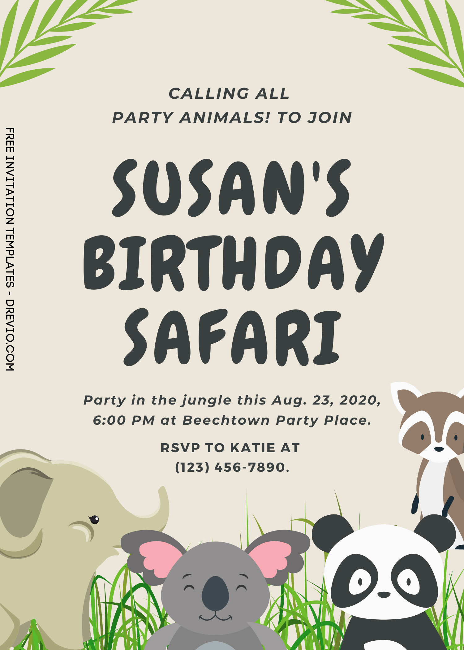 9+ Wild One Safari Canva Birthday Invitation Templates