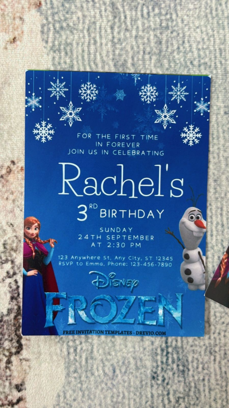 Frozen Birthday Invitation